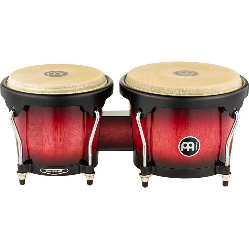 Meinl Percussion Bongo Headliner Bongos HB100WRB 6 3/4+8 Wine Red Burst #WRB