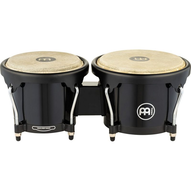 Meinl Percussion Bongo Headliner Bongos HB50BK Black Black HW