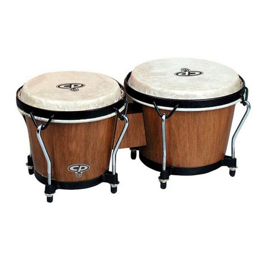 Latin Percussion Bongo Traditional Bongos CP221-DW 6&7 Dark Wood Black Rims