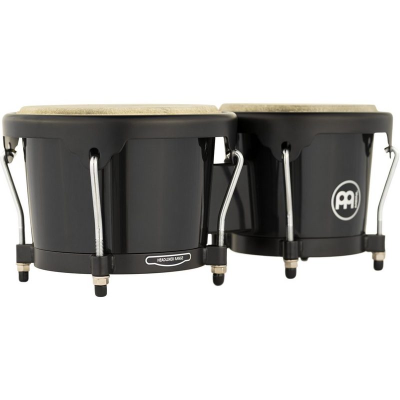 Meinl Percussion Bongo Headliner Bongos HB50BK Black Black HW